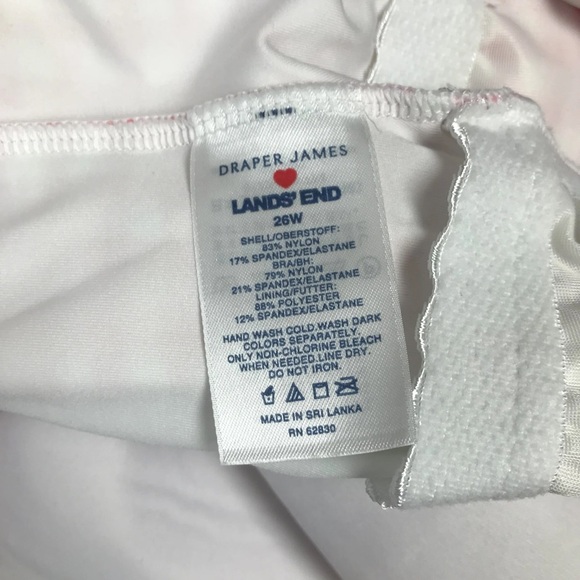 Draper James x Land’s End plus Size  Gingham Bandeau Swimsuit - Size 26 - Picture 4 of 4